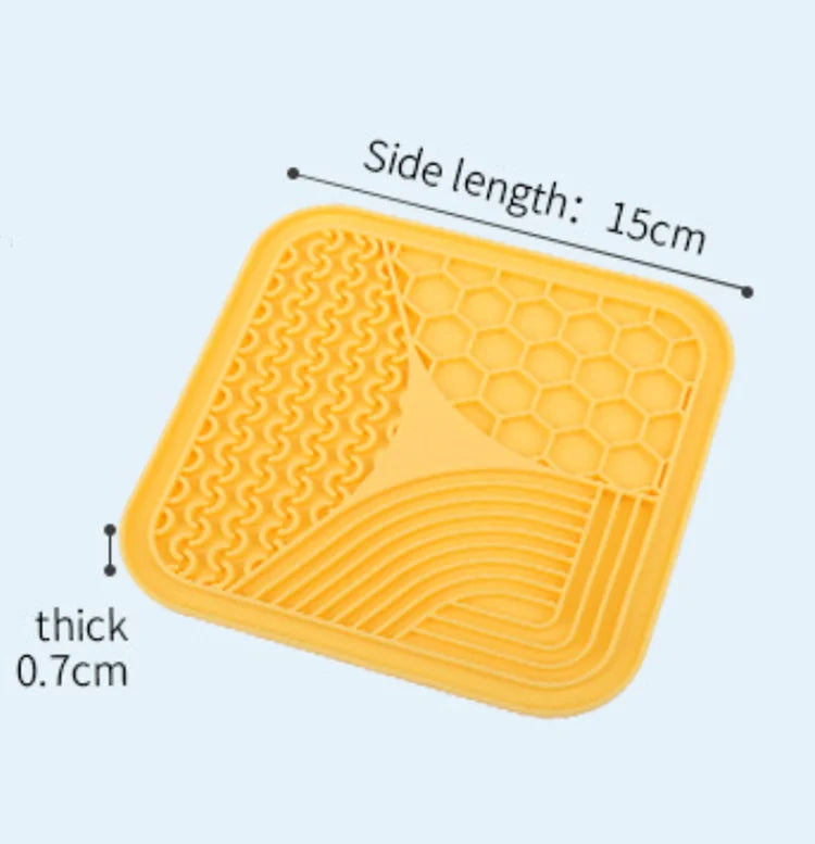 Pet Supplies Silicone Pet Licking Mat Cat Anti-choking With Slow Food Bowl Puppy Bath Distracted Licking Plate Cutlery