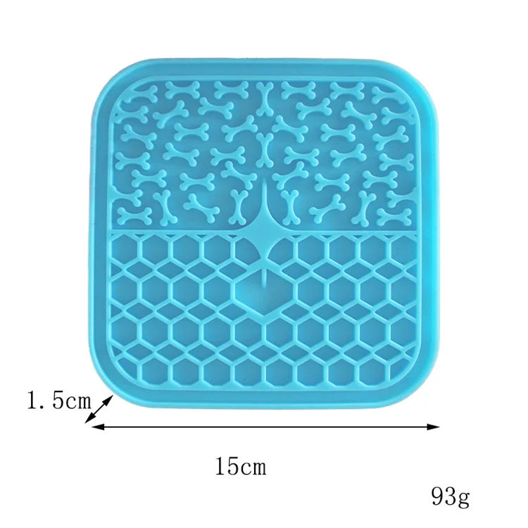 Pet Supplies Silicone Pet Licking Mat Cat Anti-choking With Slow Food Bowl Puppy Bath Distracted Licking Plate Cutlery