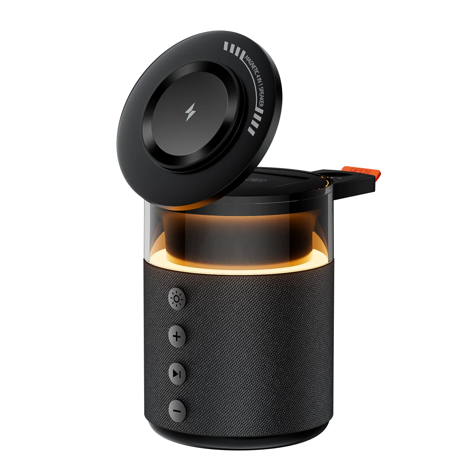 5-in-1 Magnetic Wireless Charging/ Wireless Speaker Night Light Fast Charger for iPhone iWatch AirPods With Speaker