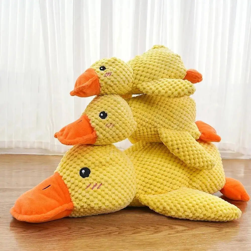 Duck Dog Toy Plush Chew Resistant Durable Dog Toy With Quacking Sound Teeth Grinding Relief Soft Companion For Small Large Dog