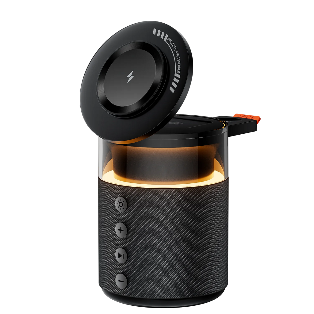 5-in-1 Magnetic Wireless Charging/ Wireless Speaker Night Light Fast Charger for iPhone iWatch AirPods With Speaker