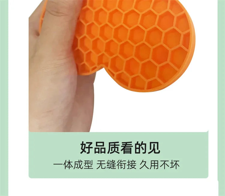 Pet Supplies Silicone Pet Licking Mat Cat Anti-choking With Slow Food Bowl Puppy Bath Distracted Licking Plate Cutlery