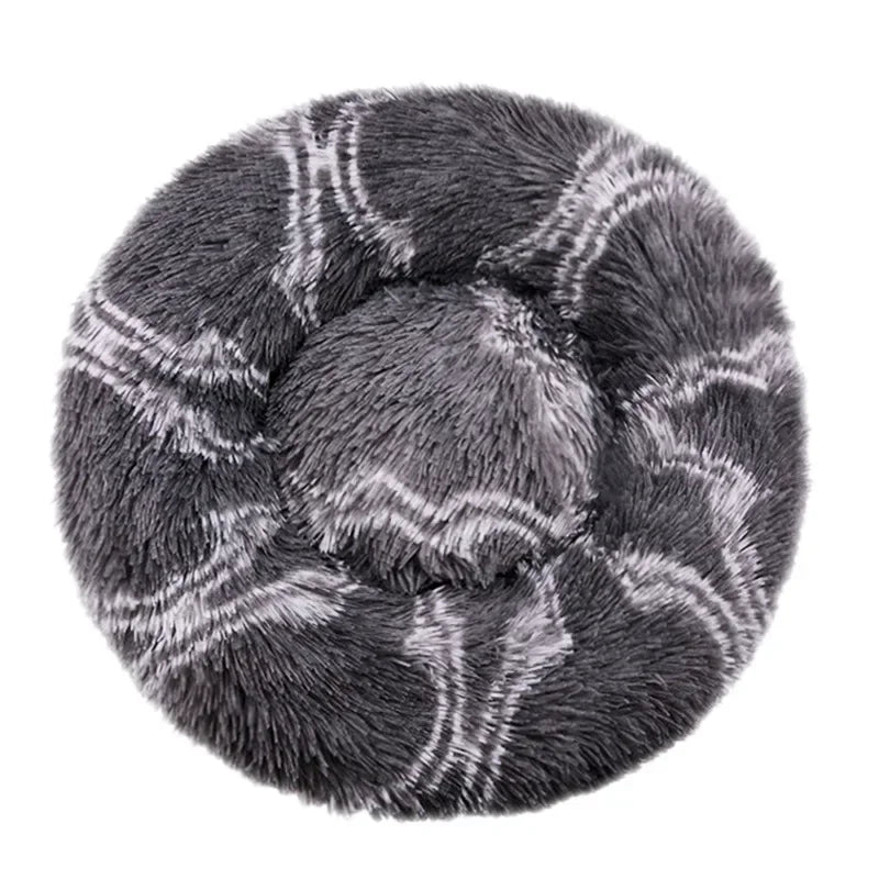 Customizable 40-90cm Round Pet Bed for Large Dog Bed Super Soft Cat Bed Long Plush Dog House for Medium Dog House Winter Warm