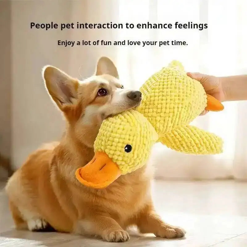 Duck Dog Toy Plush Chew Resistant Durable Dog Toy With Quacking Sound Teeth Grinding Relief Soft Companion For Small Large Dog