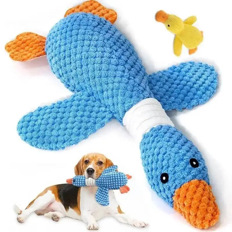 Duck Dog Toy Plush Chew Resistant Durable Dog Toy With Quacking Sound Teeth Grinding Relief Soft Companion For Small Large Dog