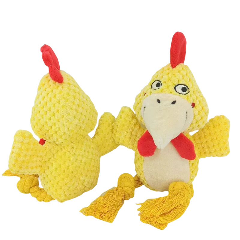 Dog Enrichment Toy Cute Animal Rope Dog Toy  Plush Puppy Chew Pet Squeak Toy Cartoon Interactive Games For Dogs Stuff For Dogs
