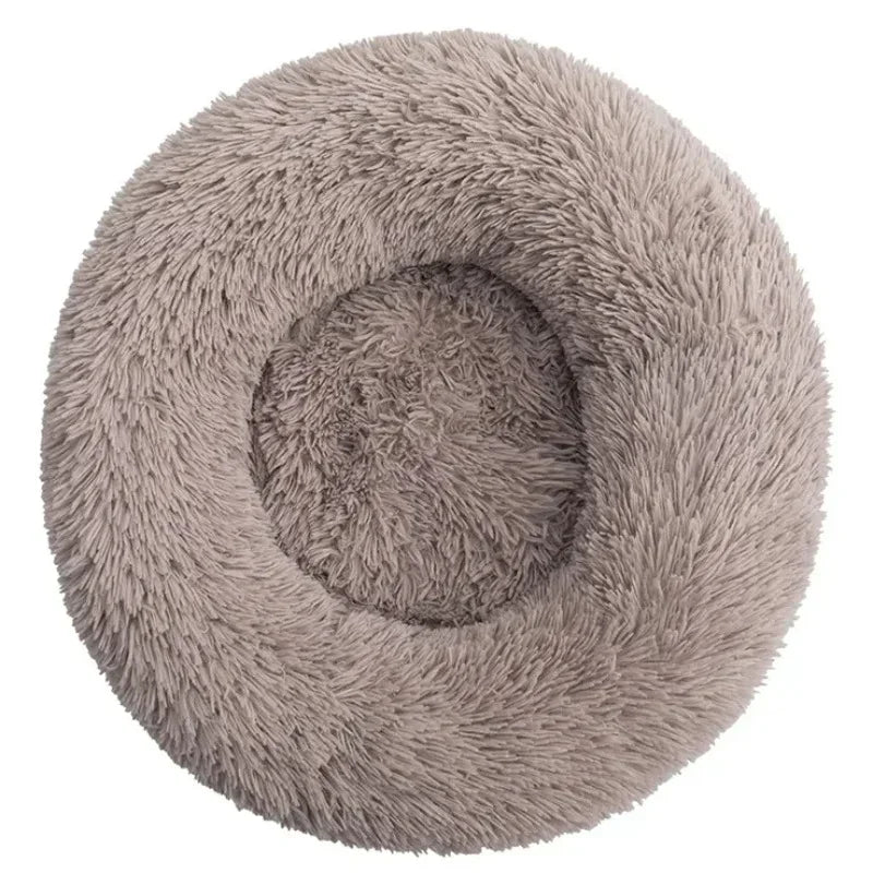 Customizable 40-90cm Round Pet Bed for Large Dog Bed Super Soft Cat Bed Long Plush Dog House for Medium Dog House Winter Warm