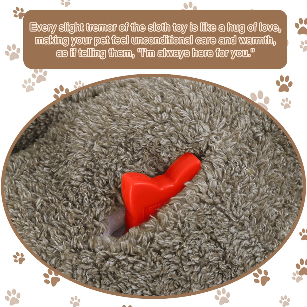 Dog Christmas Gift Forest Sloth Puppy Heartbeat Toy for Stress Relief and Soothing, Sleep Aid Crate Training Puppy Toys