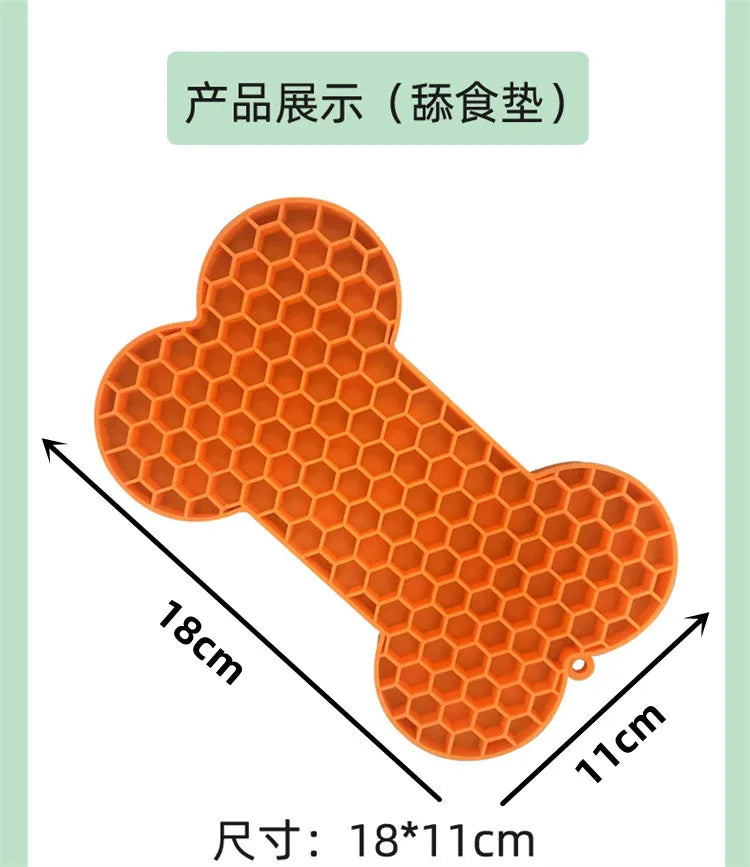 Pet Supplies Silicone Pet Licking Mat Cat Anti-choking With Slow Food Bowl Puppy Bath Distracted Licking Plate Cutlery