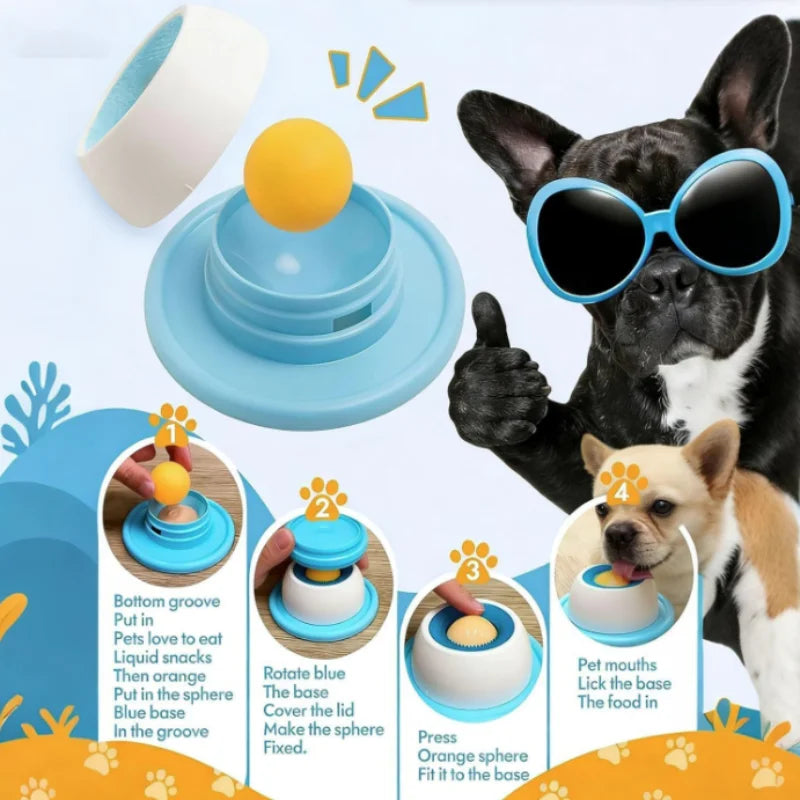 Interactive Dog Toys Slow Feeder Food Dispenser Lick Toys for Puppy Training And Cat Feeding Crate Accessory Enrichment Chew Toy