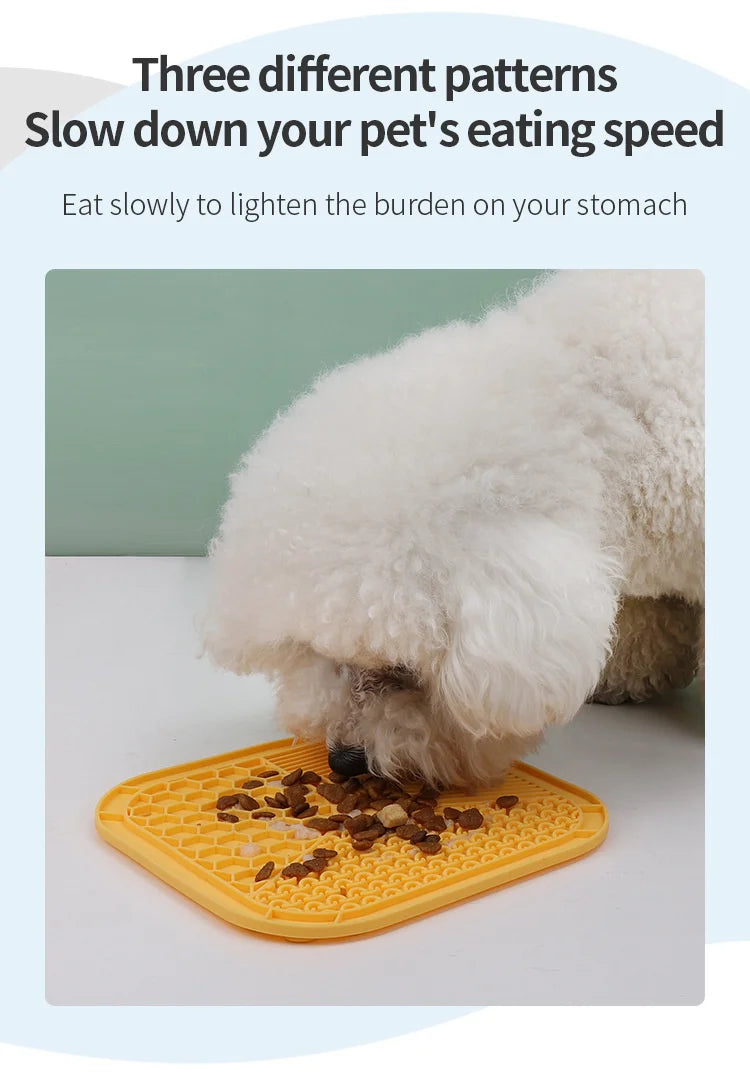 Pet Supplies Silicone Pet Licking Mat Cat Anti-choking With Slow Food Bowl Puppy Bath Distracted Licking Plate Cutlery