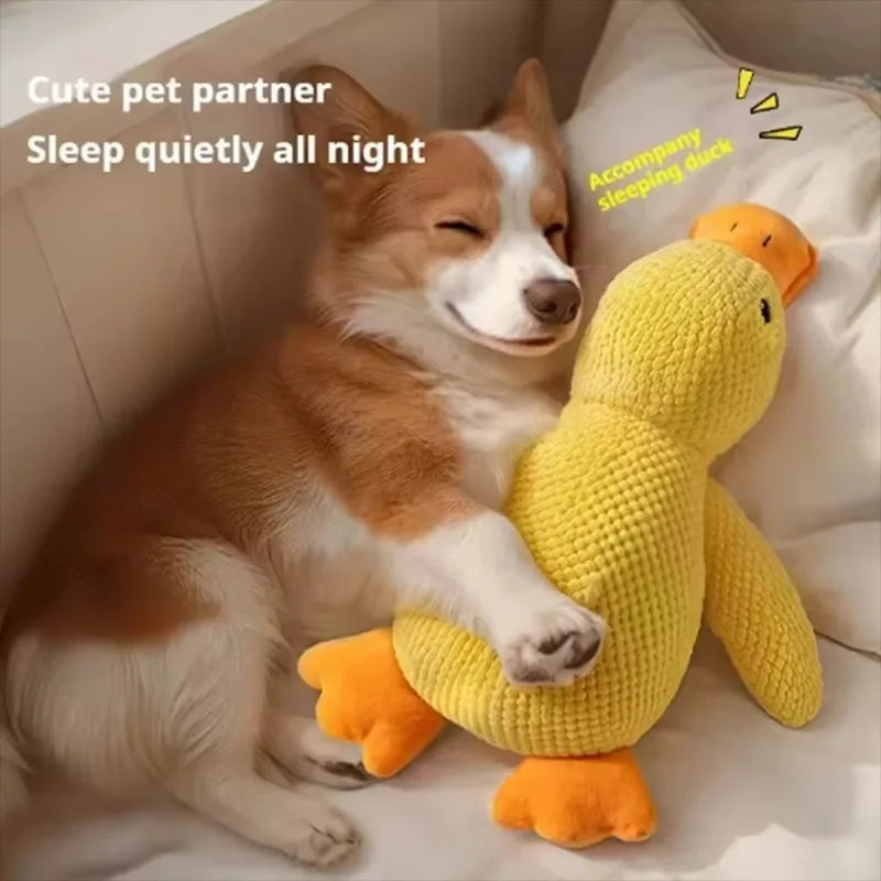 Duck Dog Toy Plush Chew Resistant Durable Dog Toy With Quacking Sound Teeth Grinding Relief Soft Companion For Small Large Dog