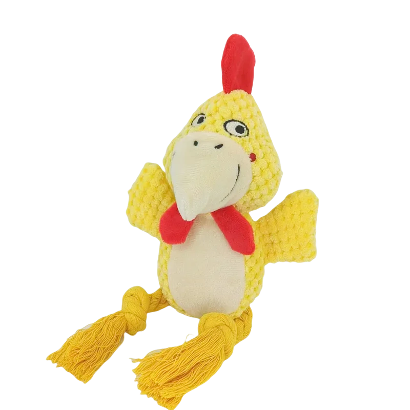 Dog Enrichment Toy Cute Animal Rope Dog Toy  Plush Puppy Chew Pet Squeak Toy Cartoon Interactive Games For Dogs Stuff For Dogs